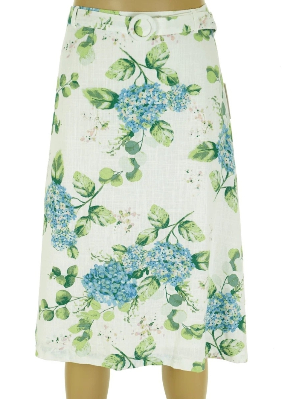 LC Floral Belted Midi Skirt